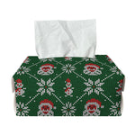 Santa Claus Knitted Pattern Print Rectangle Tissue Box Cover