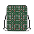 Santa Claus Knitted Pattern Print Rectangular Crossbody Bag