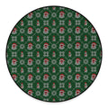 Santa Claus Knitted Pattern Print Round Floor Mat