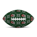 Santa Claus Knitted Pattern Print Rugby Ball