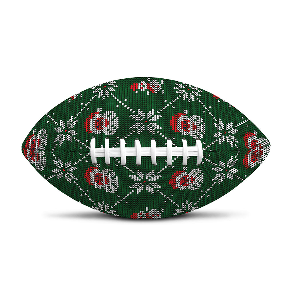 Santa Claus Knitted Pattern Print Rugby Ball