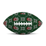 Santa Claus Knitted Pattern Print Rugby Ball