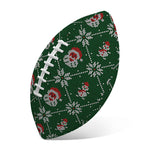 Santa Claus Knitted Pattern Print Rugby Ball