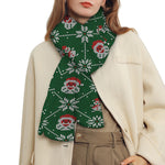 Santa Claus Knitted Pattern Print Scarf