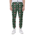 Santa Claus Knitted Pattern Print Joggers