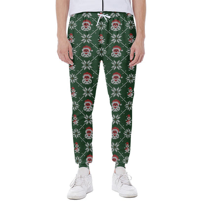Santa Claus Knitted Pattern Print Scuba Joggers