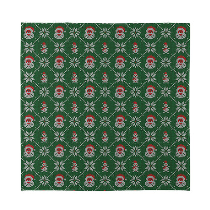 Santa Claus Knitted Pattern Print Silk Bandana