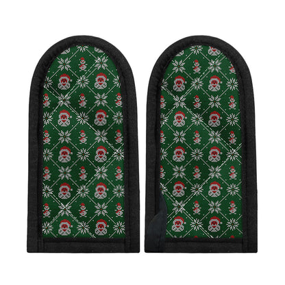 Santa Claus Knitted Pattern Print Skillet Handle Cover
