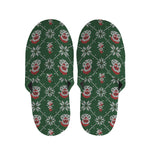 Santa Claus Knitted Pattern Print Slippers