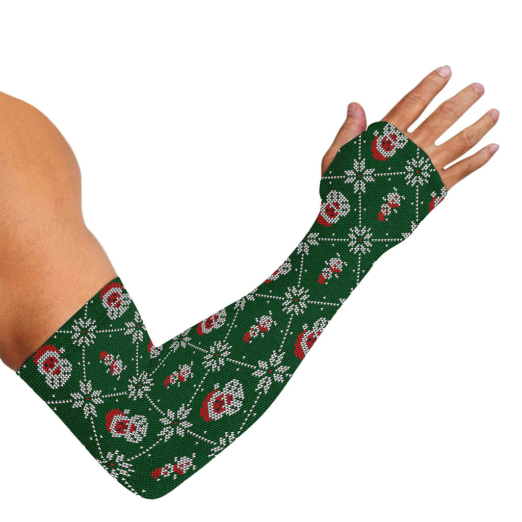 Santa Claus Knitted Pattern Print Sun Protection Arm Sleeves