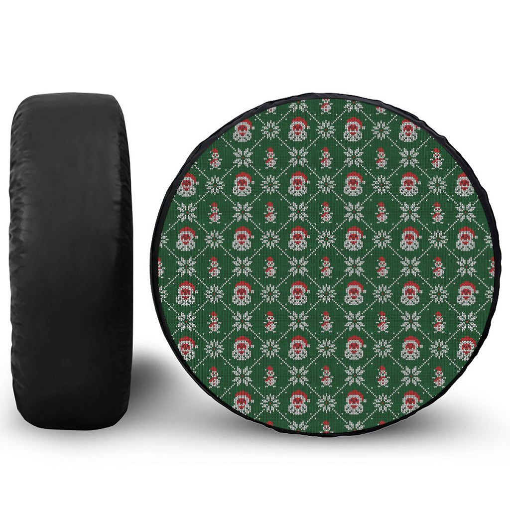 Santa Claus Knitted Pattern Print Tire Cover