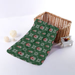 Santa Claus Knitted Pattern Print Towel