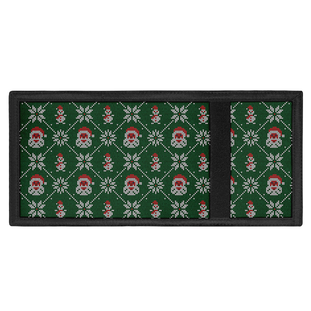 Santa Claus Knitted Pattern Print Trifold Wallet