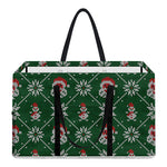 Santa Claus Knitted Pattern Print Utility Tote Bag