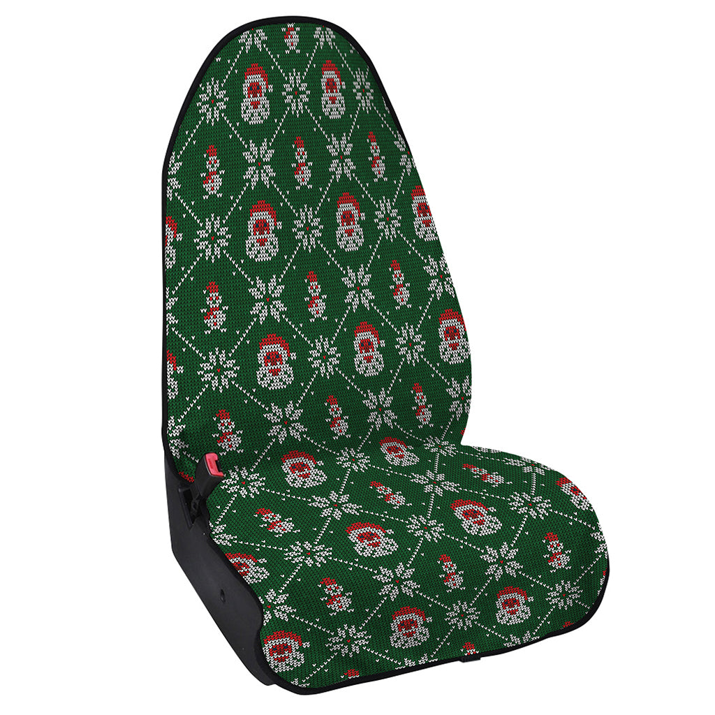 Santa Claus Knitted Pattern Print Waterproof Car Seat Cover