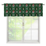 Santa Claus Knitted Pattern Print Window Valance