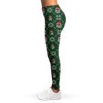 Santa Claus Knitted Pattern Print Women's Leggings