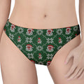 Santa Claus Knitted Pattern Print Women's Thong