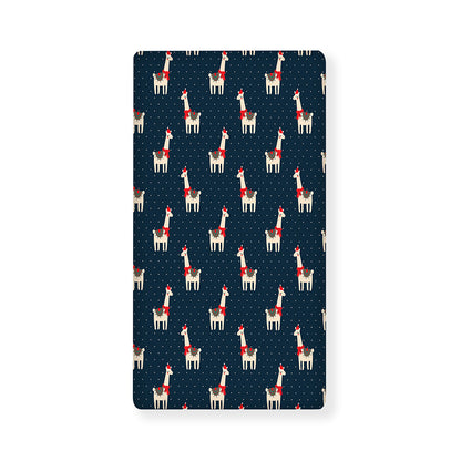 Santa Claus Llama Xmas Pattern Print Baby Crib Sheet