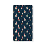 Santa Claus Llama Xmas Pattern Print Baby Crib Sheet