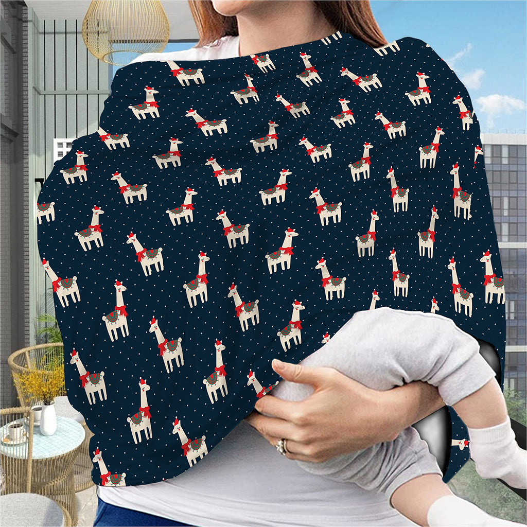Santa Claus Llama Xmas Pattern Print Baby Seat Cover