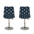 Santa Claus Llama Xmas Pattern Print Bar Stool Covers