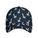 Santa Claus Llama Xmas Pattern Print Baseball Cap