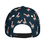 Santa Claus Llama Xmas Pattern Print Baseball Cap