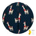 Santa Claus Llama Xmas Pattern Print Basketball