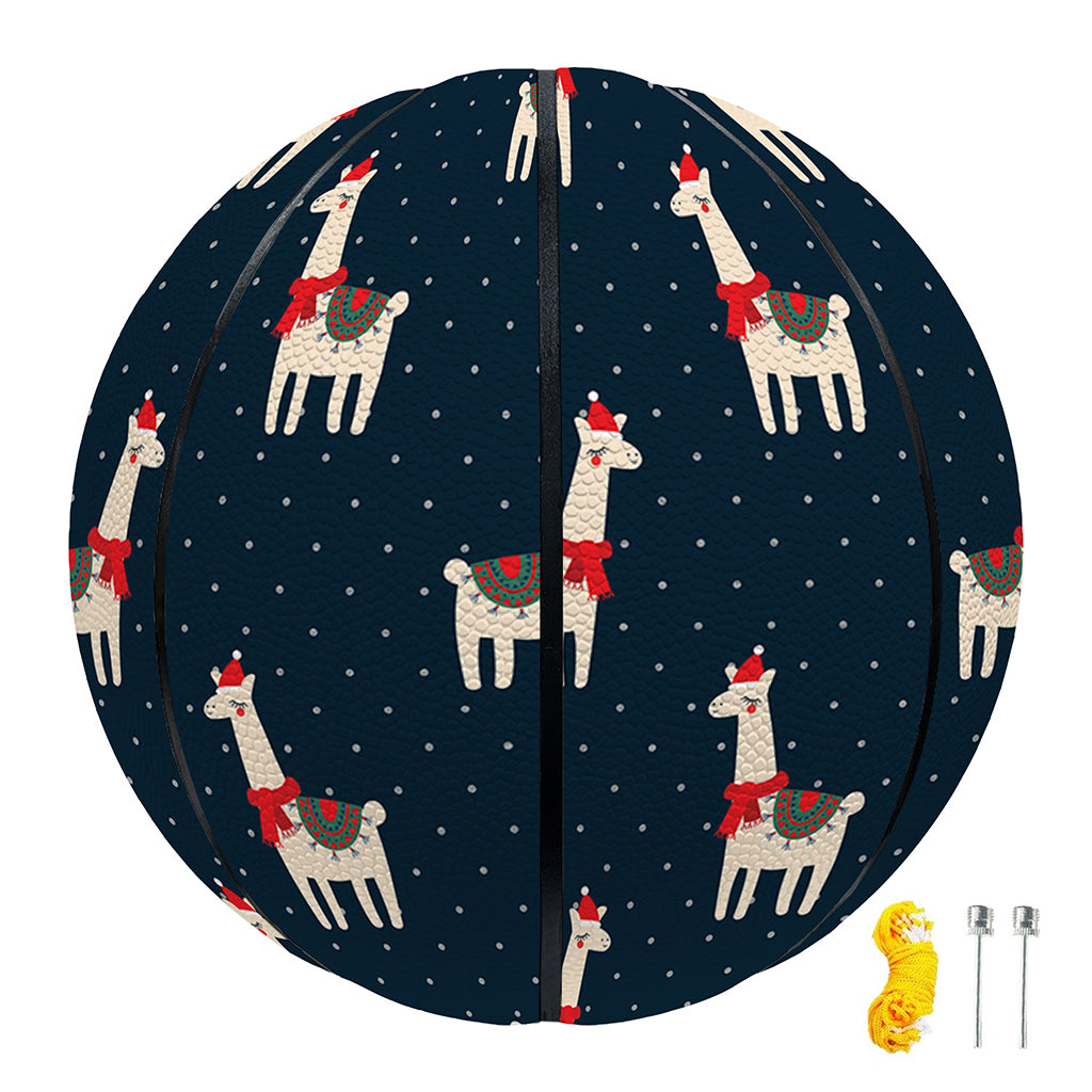 Santa Claus Llama Xmas Pattern Print Basketball