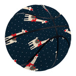 Santa Claus Llama Xmas Pattern Print Basketball