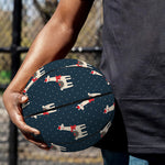 Santa Claus Llama Xmas Pattern Print Basketball