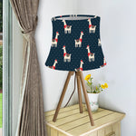 Santa Claus Llama Xmas Pattern Print Bell Lamp Shade