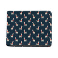 Santa Claus Llama Xmas Pattern Print Bifold Wallet