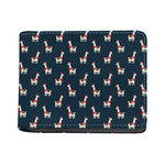 Santa Claus Llama Xmas Pattern Print Bifold Wallet