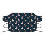 Santa Claus Llama Xmas Pattern Print Car Windshield Snow Cover