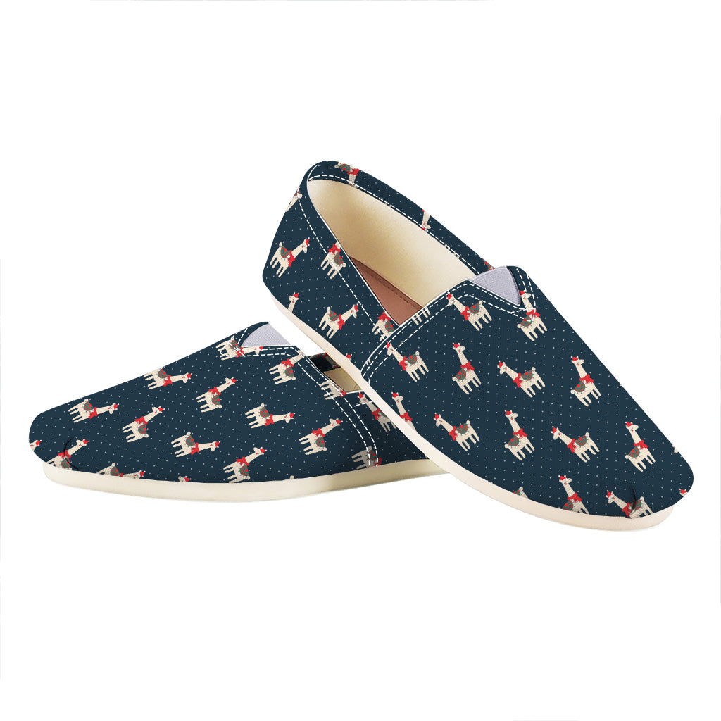 Santa Claus Llama Xmas Pattern Print Casual Shoes