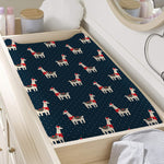 Santa Claus Llama Xmas Pattern Print Changing Pad Cover