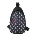 Santa Claus Llama Xmas Pattern Print Sling Bag