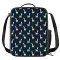 Santa Claus Llama Xmas Pattern Print Crossbody Lunch Bag