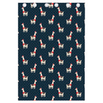Santa Claus Llama Xmas Pattern Print Curtain