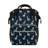 Santa Claus Llama Xmas Pattern Print Diaper Bag