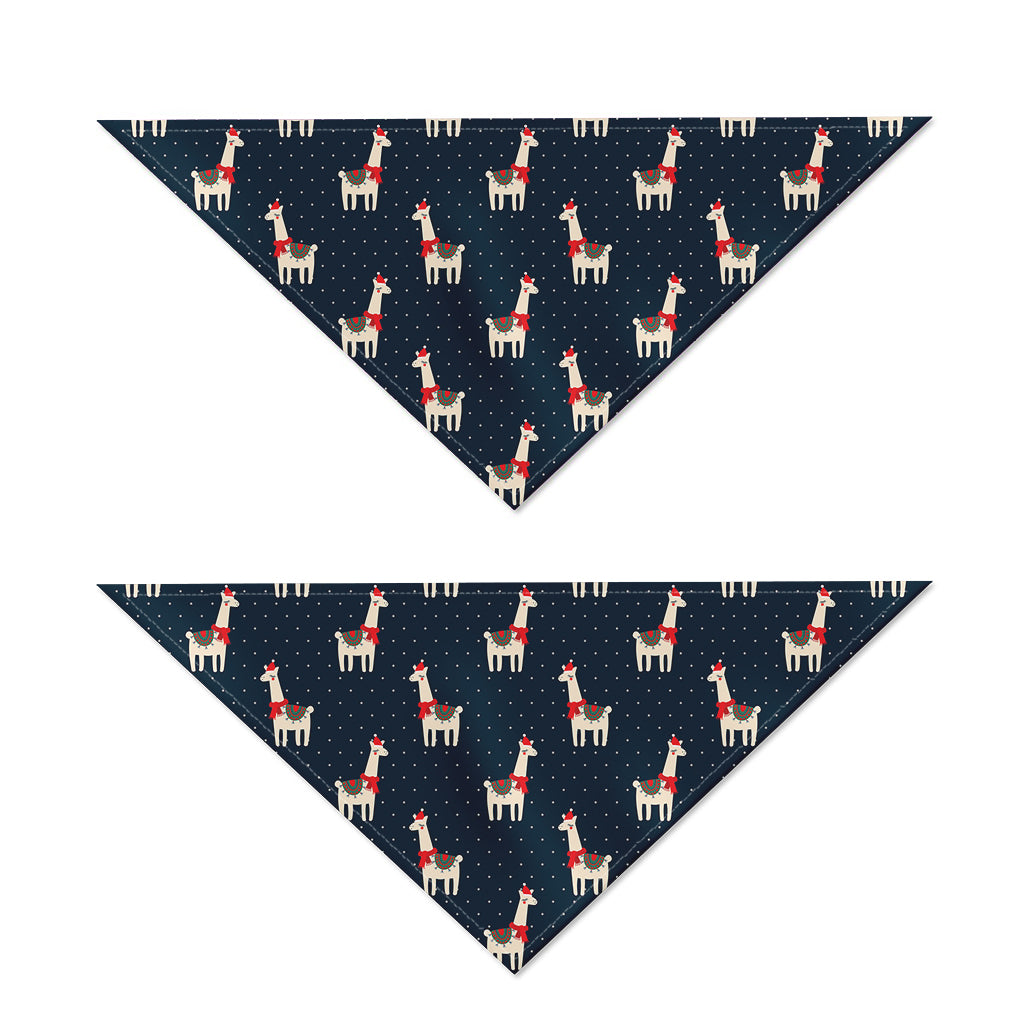 Santa Claus Llama Xmas Pattern Print Dog Bandana