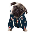 Santa Claus Llama Xmas Pattern Print Dog Zip Up Hoodie