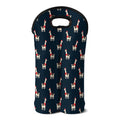 Santa Claus Llama Xmas Pattern Print Double Neoprene Wine Tote