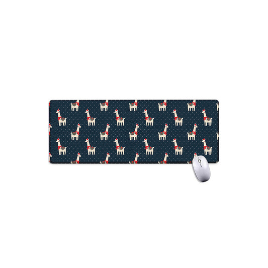Santa Claus Llama Xmas Pattern Print Extended Mouse Pad