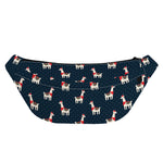 Santa Claus Llama Xmas Pattern Print Fanny Pack