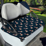 Santa Claus Llama Xmas Pattern Print Golf Cart Seat Cover