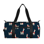 Santa Claus Llama Xmas Pattern Print Gym Bag