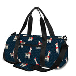 Santa Claus Llama Xmas Pattern Print Gym Bag